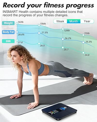 Miniatura 3 de INSMART Báscula inteligente para peso corporal, báscula de grasa corporal de pantalla grande, báscula de peso precisa digital Bluetooth