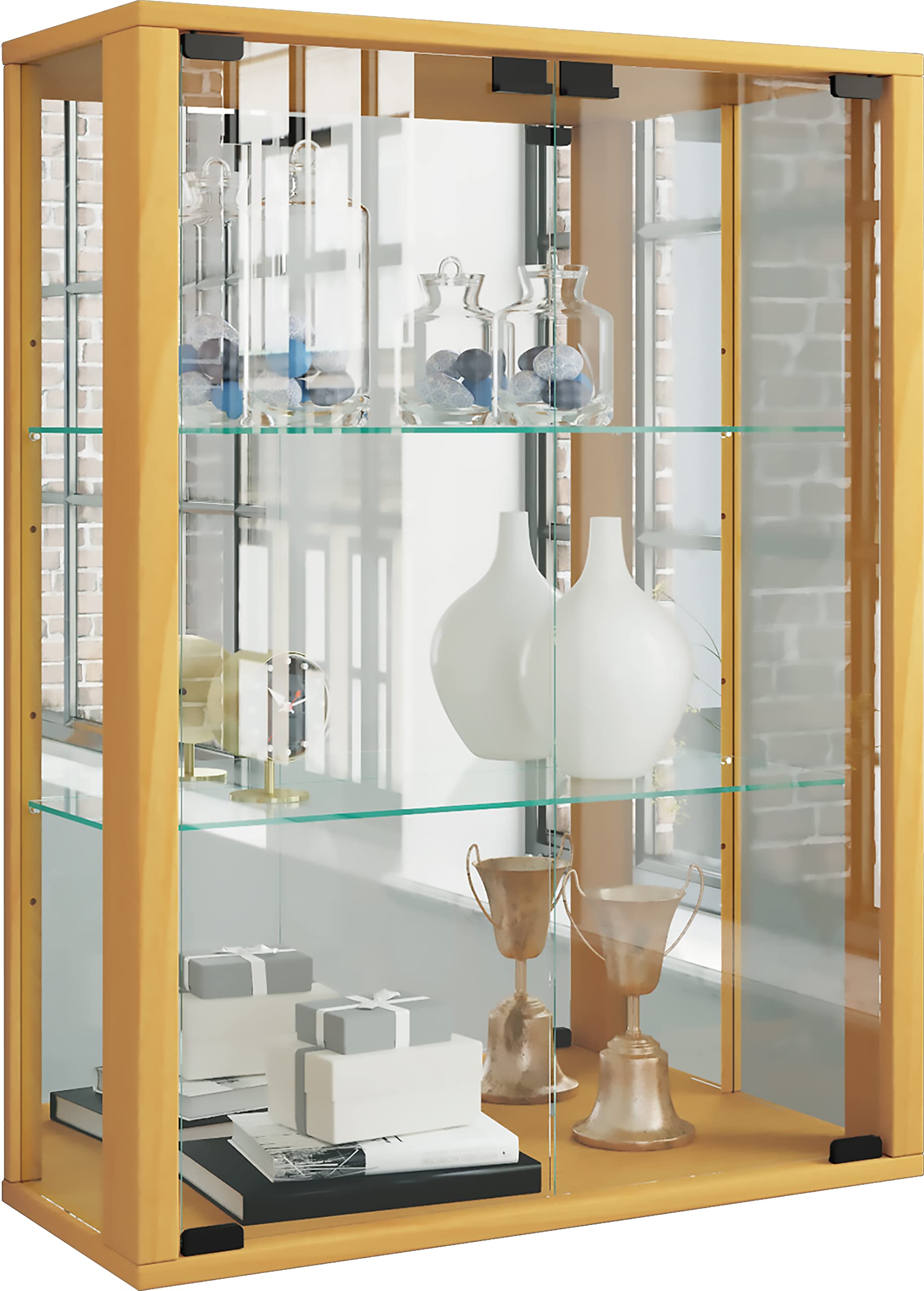 VCM Hängevitrine Aus ESG-Sicherheitsglas - 80x60x35 Cm, Platzsparend & Modern