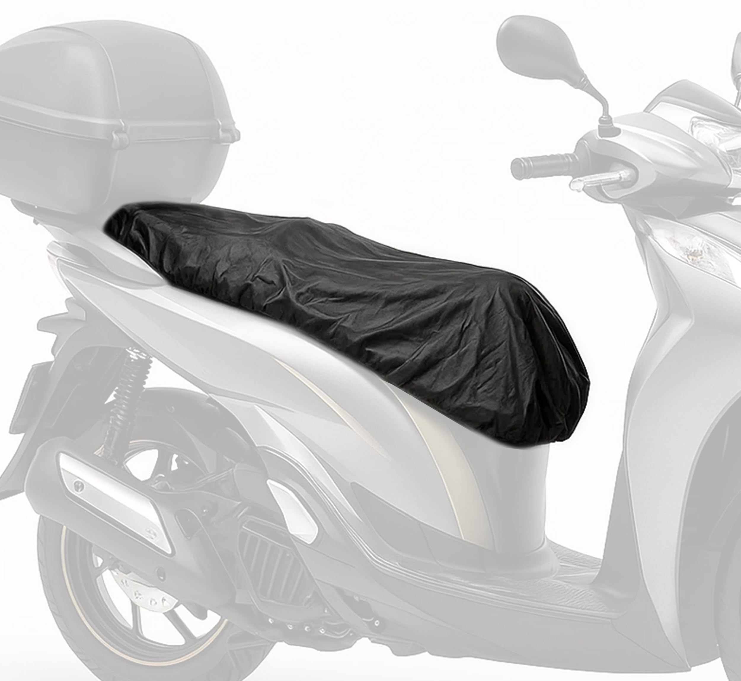 Auto Accessori Lupex - Coprisella Universale taglia XL 95x48 cm, telo impermeabile, copri sella Scooter e Moto, in poliestere, colore nero, con borsa, disponibile anche M L Maxi