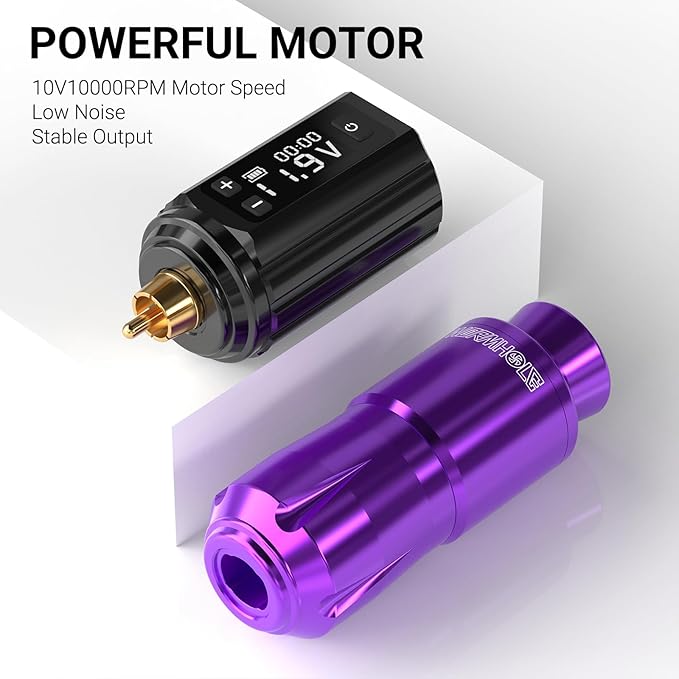 Kit Máquina Tatuar Pen Rotativa WTK391 con Batería 1200mAh miniatura 3