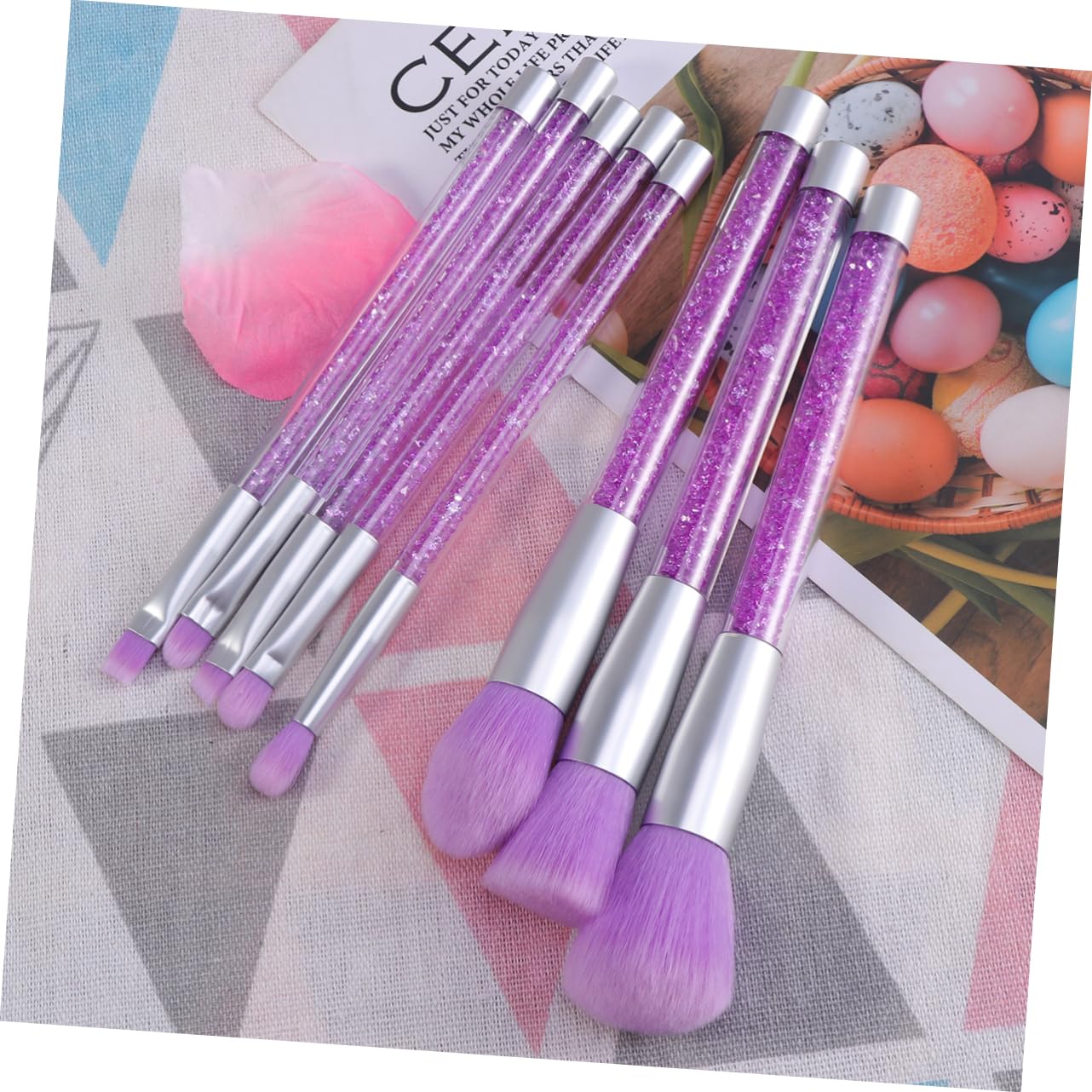 MAGICLULU -teiliges Make-up-pinsel-set -teiliges Set mit Pailletten-griffborsten für Damen und Herren Tägliches Make-up