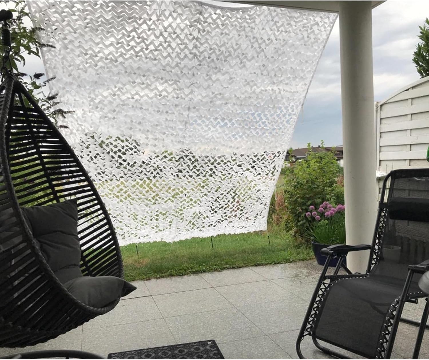 Camo Netting Sunscreen, Reinforced Camouflage Net, Used for Hunting, Military Theme Party Decoration, Car Cover, White Camouflage Netting, 1.5m, 2m, 3m, 4m, 5m, 6m