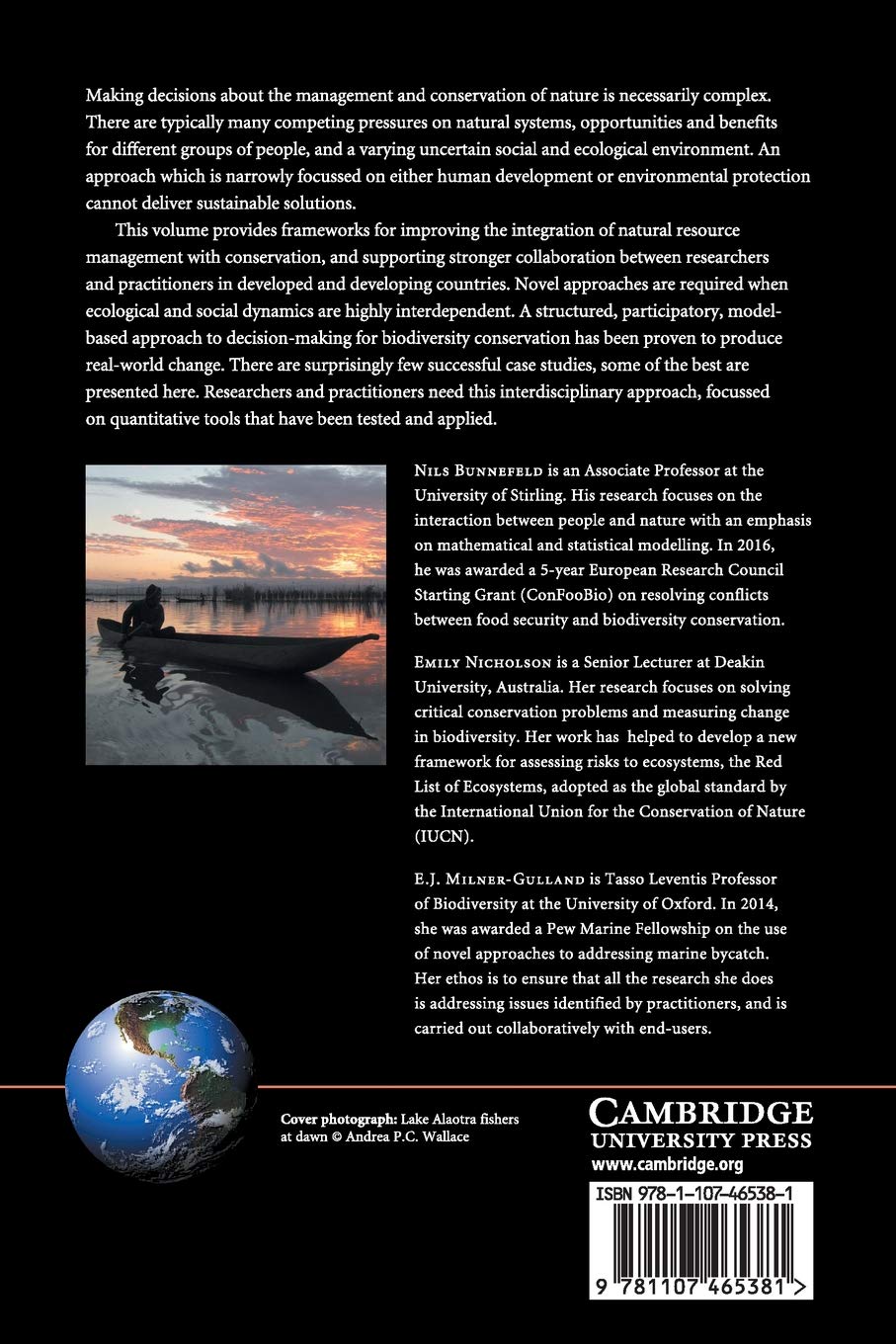 Decision-Making in Conservation and Natural Resource Management: Models for Interdisciplinary Approaches: 22 (Conservation Biology, Series Number 22)