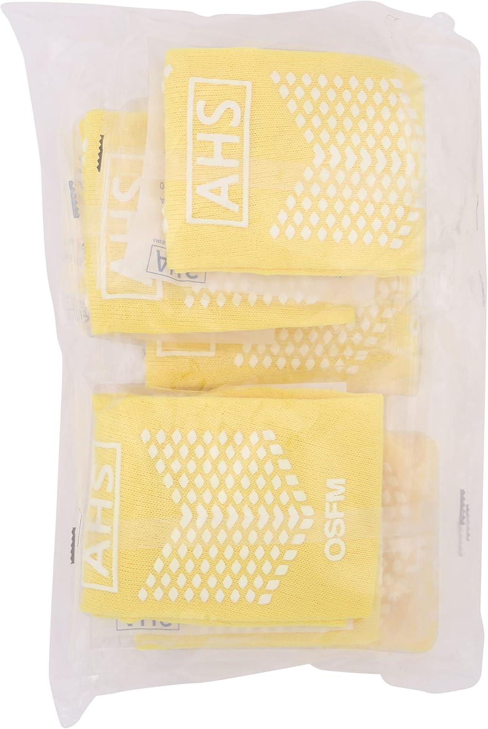 AMERICAN HOSPITAL SUPPLY Slipper Socks | Yellow One Size Fits Most Hospital Socks | Grip Socks with Elastic Cuff | Case of 48 Pairs