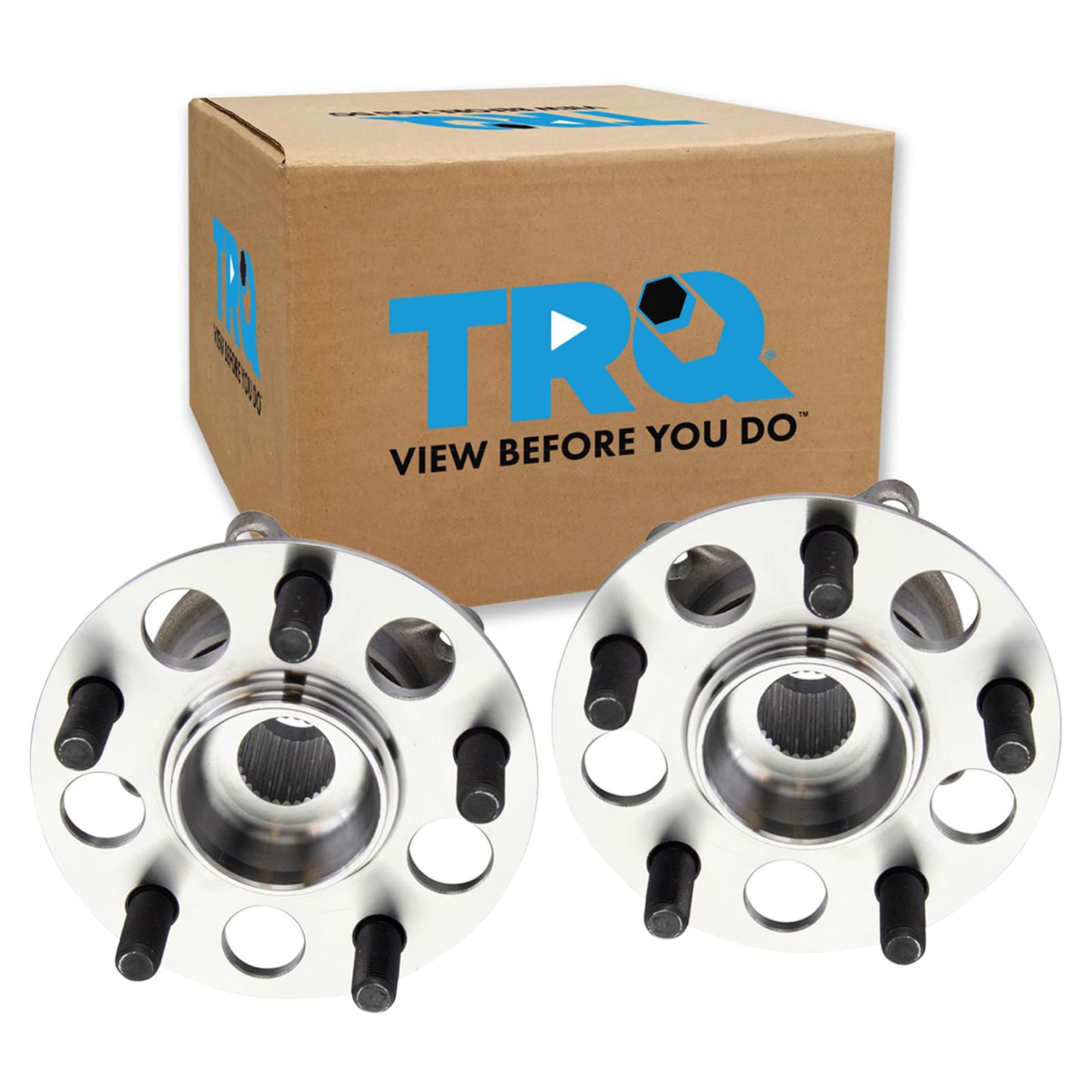 TRQ Rear Driver and Passenger Side Wheel Bearing and Hub Assembly Set 2