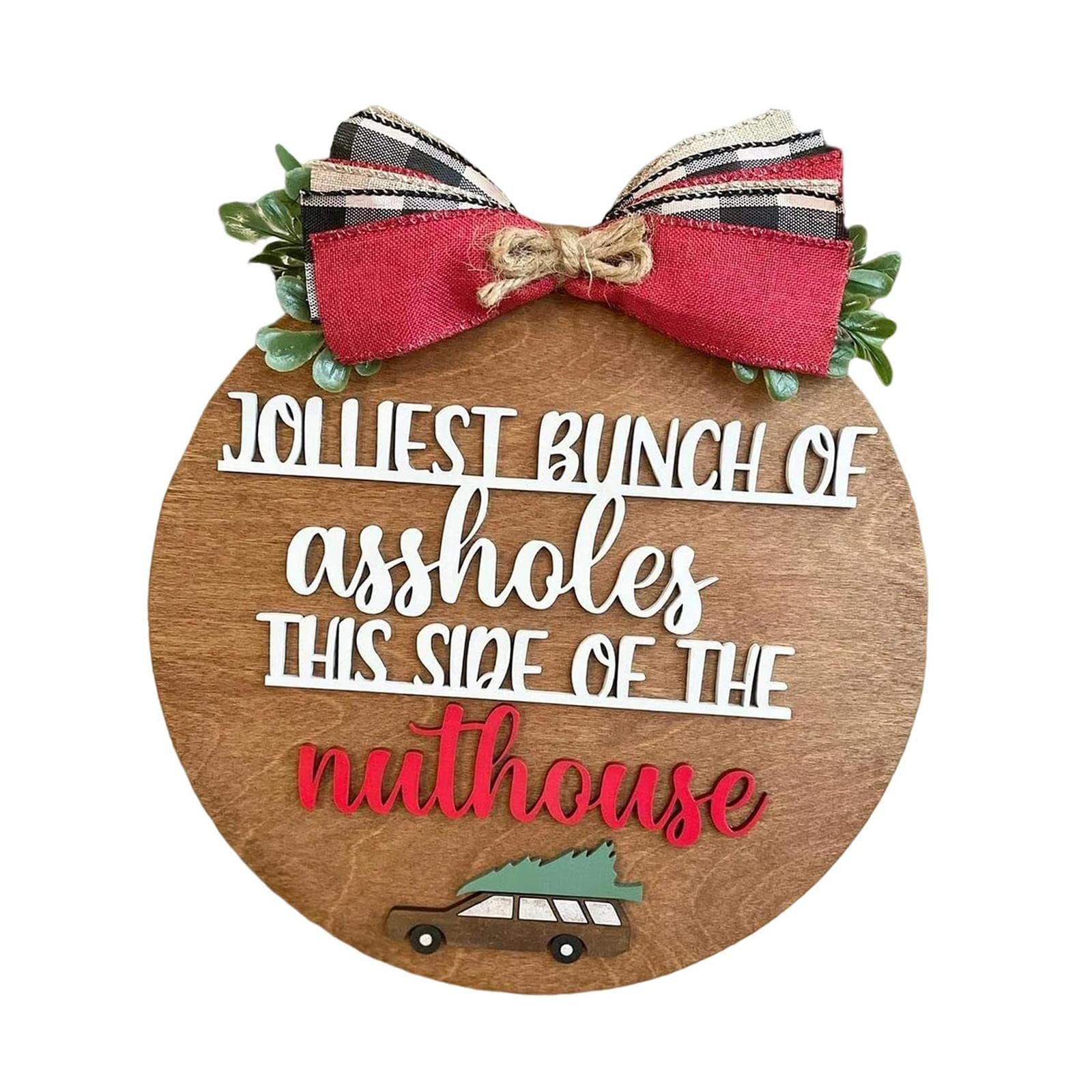 CLUB BOLLYWOOD® Christmas Door Sign Xmas Wreath Durable for Shops Festival Indoor Outdoor Brown | Home D?©cor | Plaques & Signs|Home & Garden |Plaques & Signs-image-14