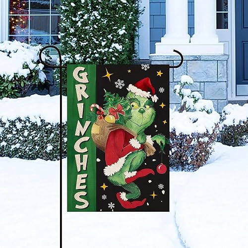 Banderas de jardín de Navidad para exteriores, 12 x 18 pulgadas, diseño de doble cara, decoración de bandera de jardín de Navidad, suministros de disponible en Yaxa Peru