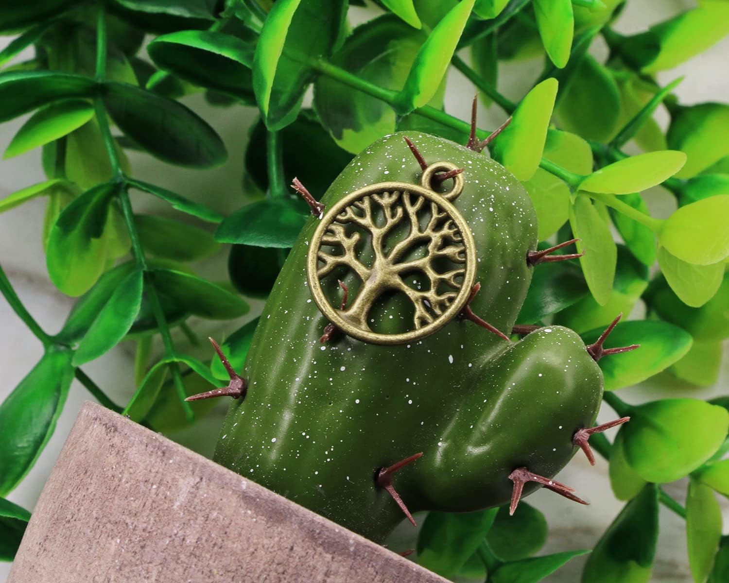 Shapenty Round Metal Tree of Life Charms Pendants Beads Jewelry Findings Making Accessory for DIY Craft Bracelet Necklace Earring Keychain Gift Party Favor, 20PCS - Image 4