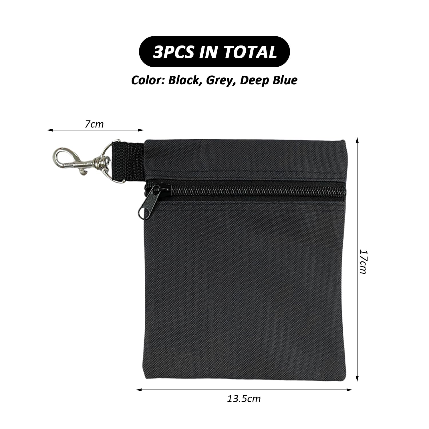 3 Piezas De Bolsa De Memoria De Golf, Bolsillo Portátil De Cola De Golf, Bolso De Oxford-Fabric, Bolsa De Almacenamiento Multipropósito.