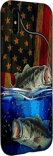 Miniatura 9 de iPhone 12 mini americana Bass pesca bandera americana pescadores caso