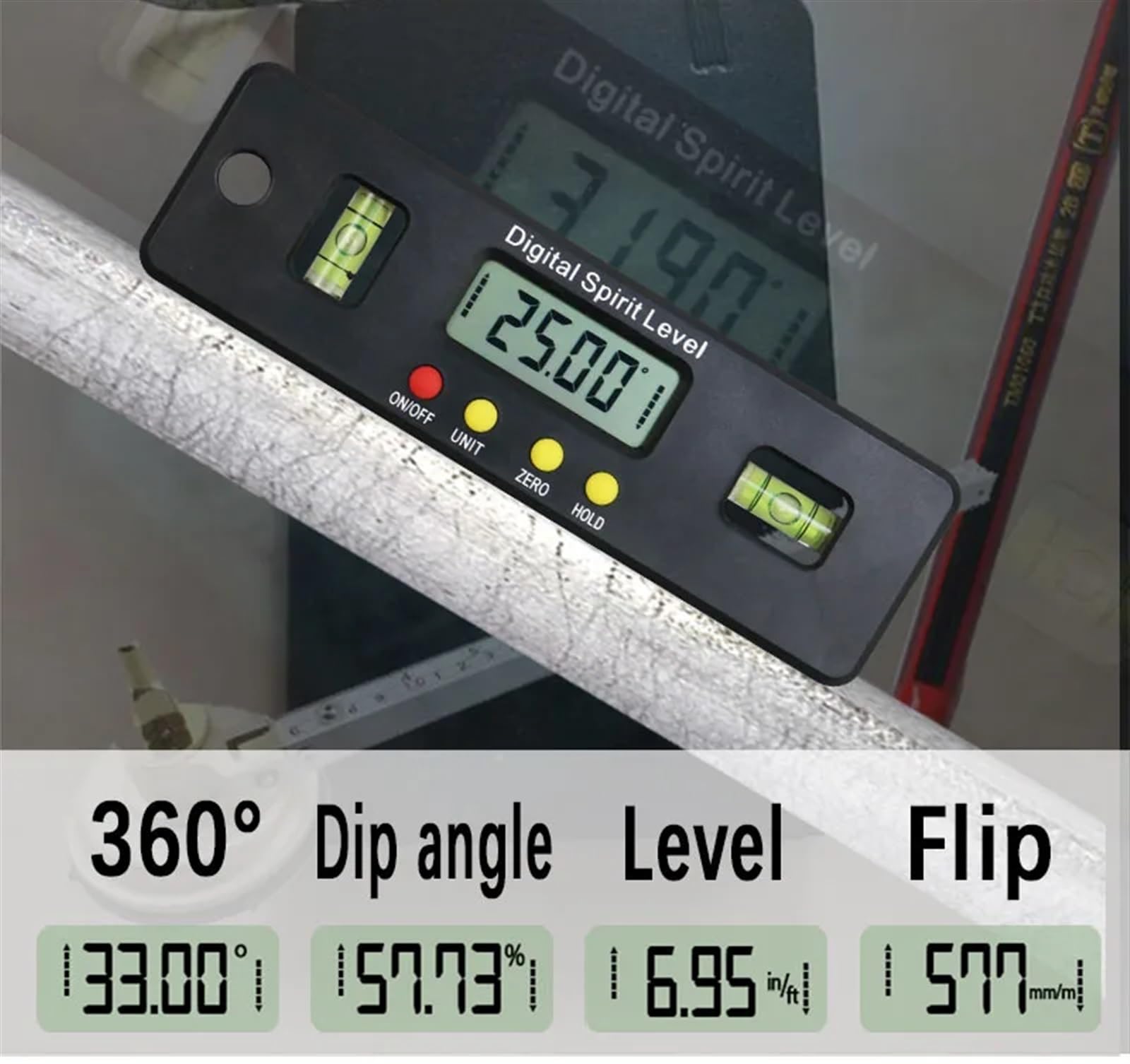 100/150/200mm cyfrowy poziomica elektroniczny miernik kąta kątomierz celownik kątowy skosu z podstawą magnetyczną