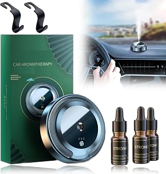 Car Smart Aromatherapy Spray, Thakka Car Smart Aromatherapy Spray, 2024 New Smart Car Diffuser with Three Adjustable, Bring 3 Bottles of Essential Oils Diffuser+3Pcs Oils