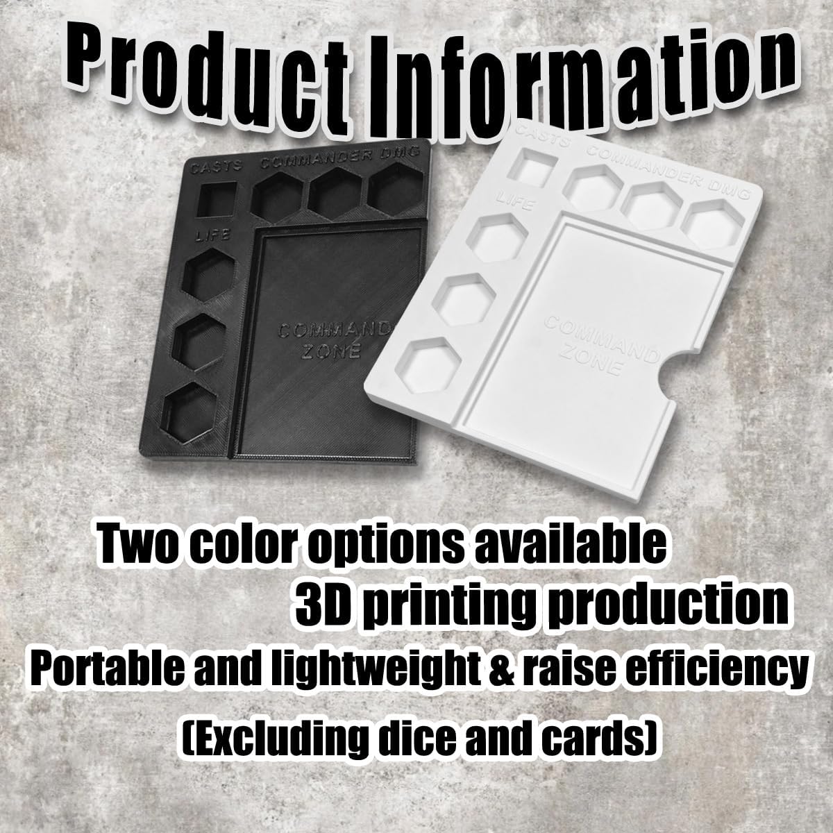 Damage Tracker Board, Life Counter Card Holder Box (BLACK)
