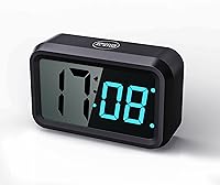 Vista 1 de Reloj a pilas con pantalla LED híbrida de 1.2 pulgadas / LCD de 1.8 pulgadas, reloj despertador digital pequeño inalámbrico, para dormitorio, pared