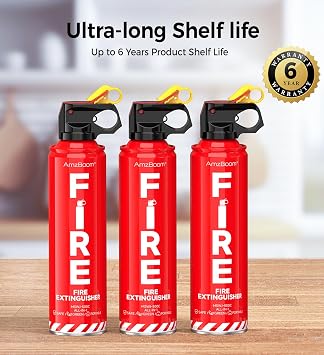 Fire Extinguisher for Home 1Pack, Kitchen, Car, and Grill,Compact Water-Based A, B, C, K Extinguisher and Easy Storage.