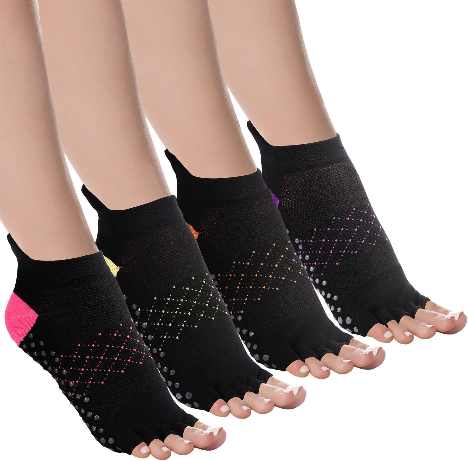 Yoga Socks Non Slip Pilates Barre with Grips for Women Girls
