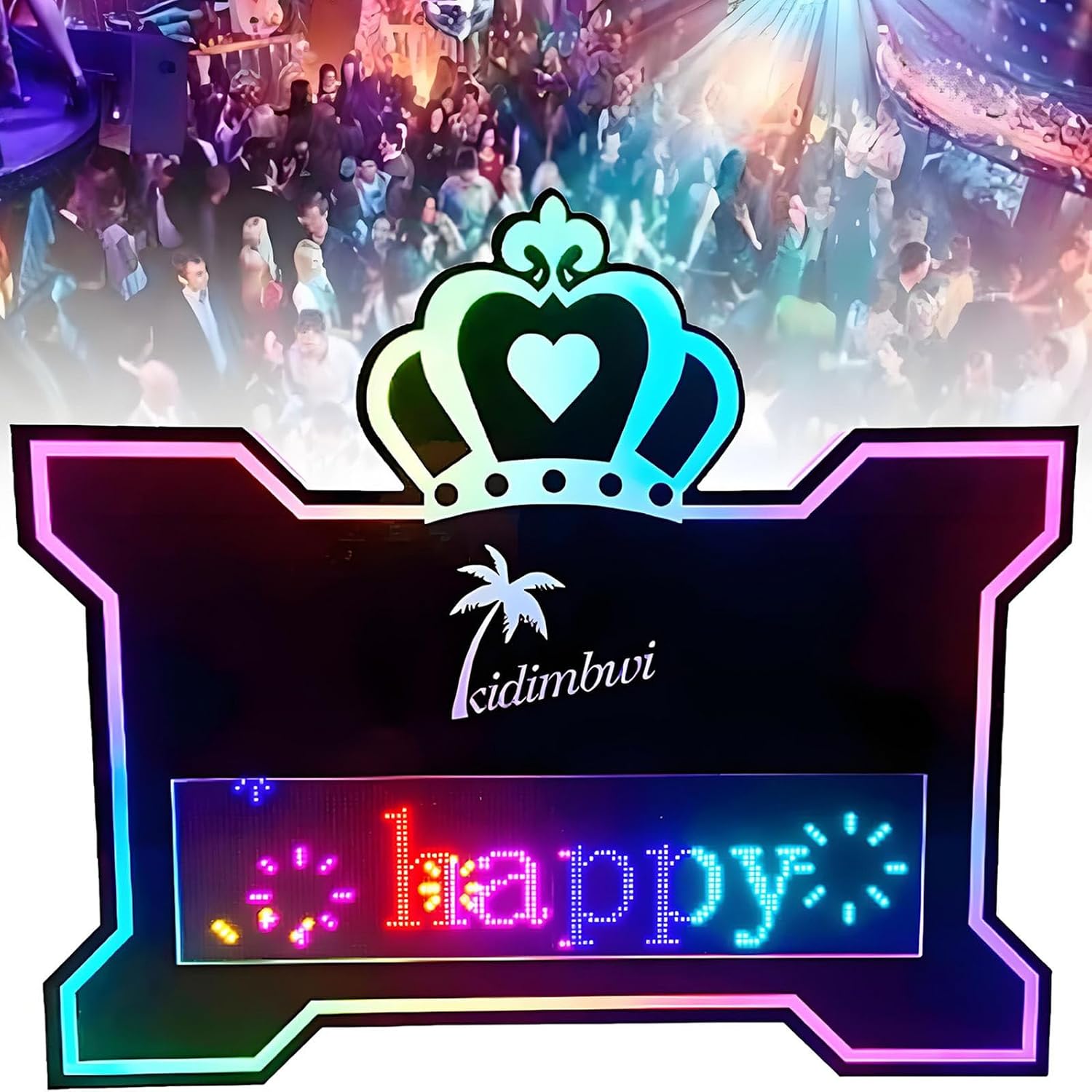 LED Bottle Presenter Programmable, Bottle Service Signs for Night Club, with Color Change and Scrolling Message, Perfect for Bar, Hotel, Nightclub, Private Party SmallScreen