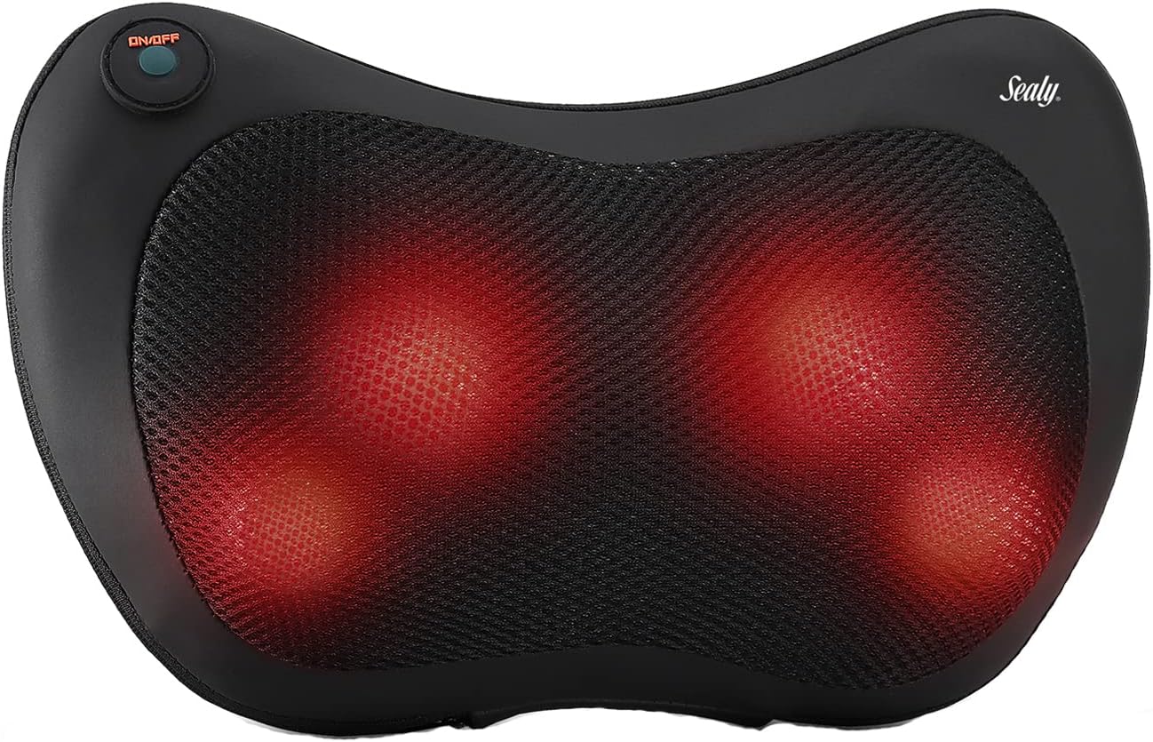 Sealy Deep Tissue Mini Massage Pillow Pad for Neck, Back, Abs, Leg, Shoulder, Deep