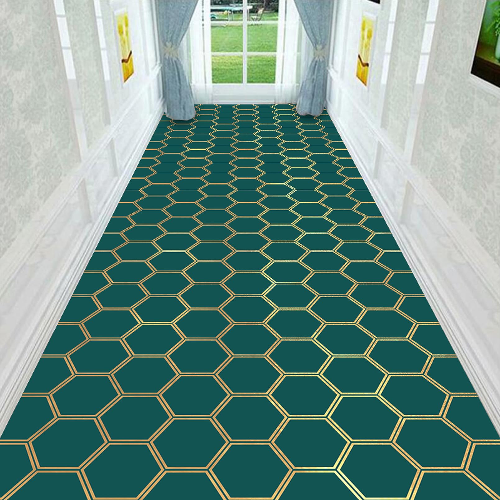 Tapis de couloir contemporain antidérapant contre les glissades