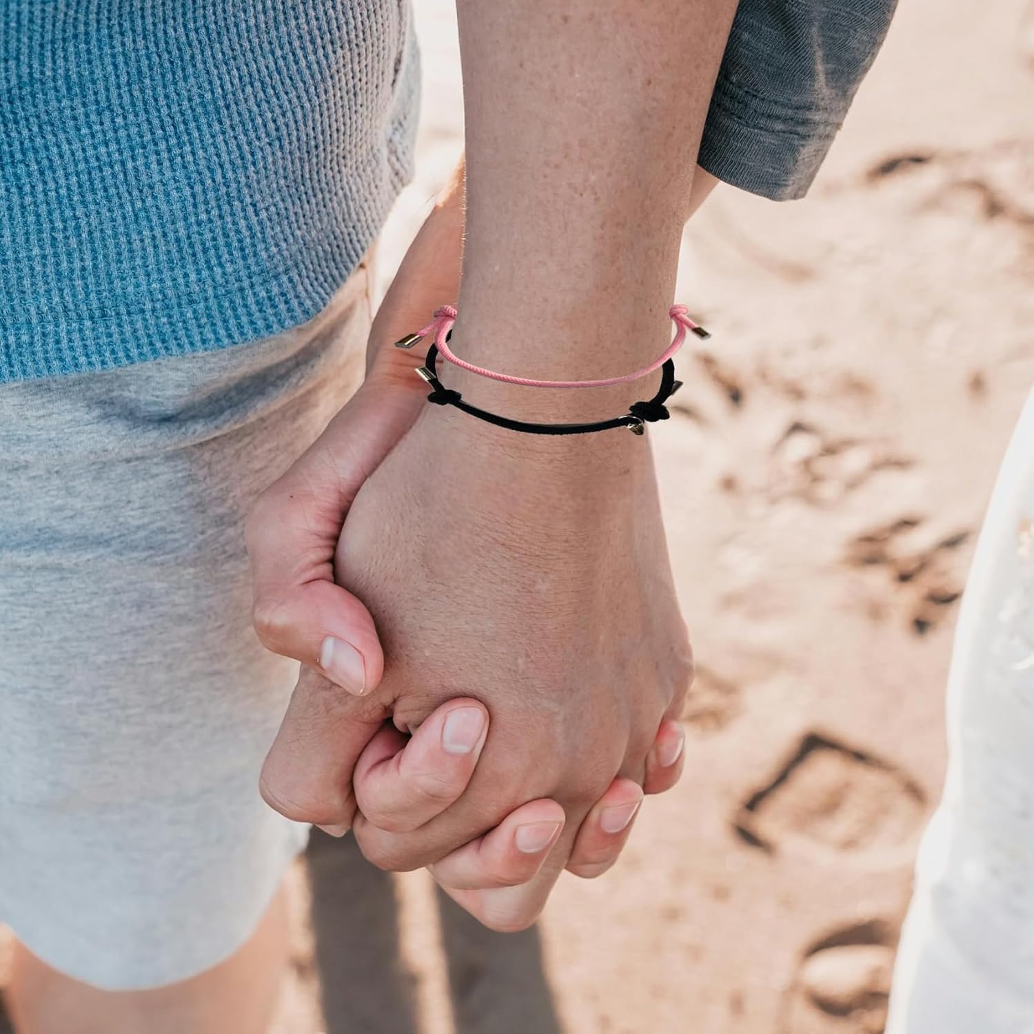 Couples Bracelets for Women Men Matching Heart Bracelets for Couples 2PCS Matching Love Bracelets for Him and Her Bracelets Matching Couple Valentines Gift for Boyfriend Girlfriend - Image 5