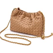 MELOLILA Mini Woven Purse Dumpling Bag Woven Crossbody Bag Evening Purse for Women