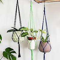 Vista 6 de Cordón de algodón macramé 5 mm x 109 yardas 4 hebras, Munzong Natural hecho a mano 4 cuerdas de algodón trenzadas para tejido de pared colgante DIY