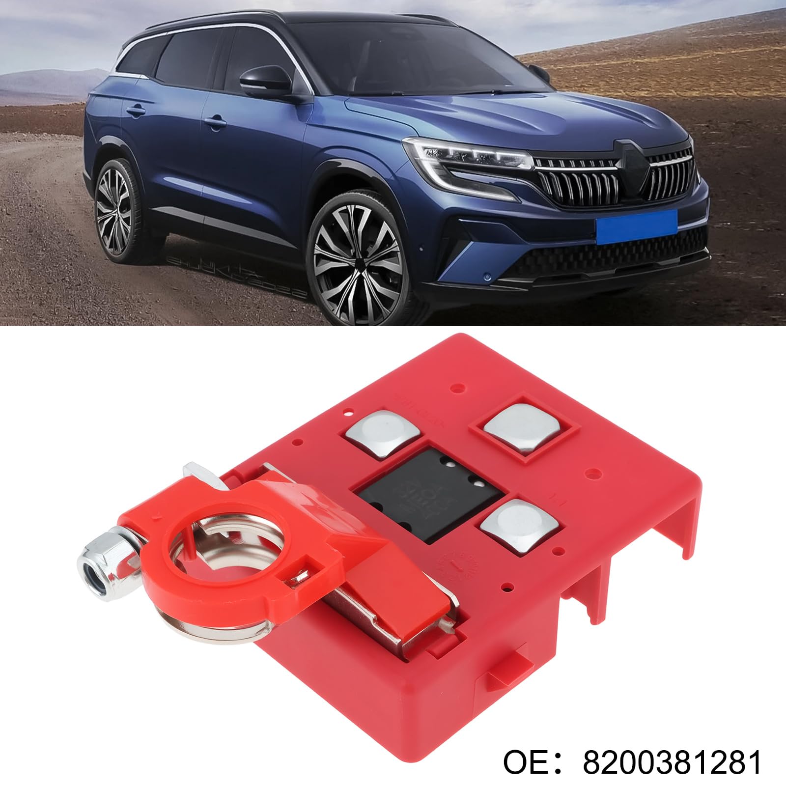 EMSea Clip de Bater¨ªa para Modificaci¨®n Coche Conector de Terminal de Bater¨ªa de 32 V Y 400 A Compatible con Renault Cenic II Y Megane II (8200381281)
