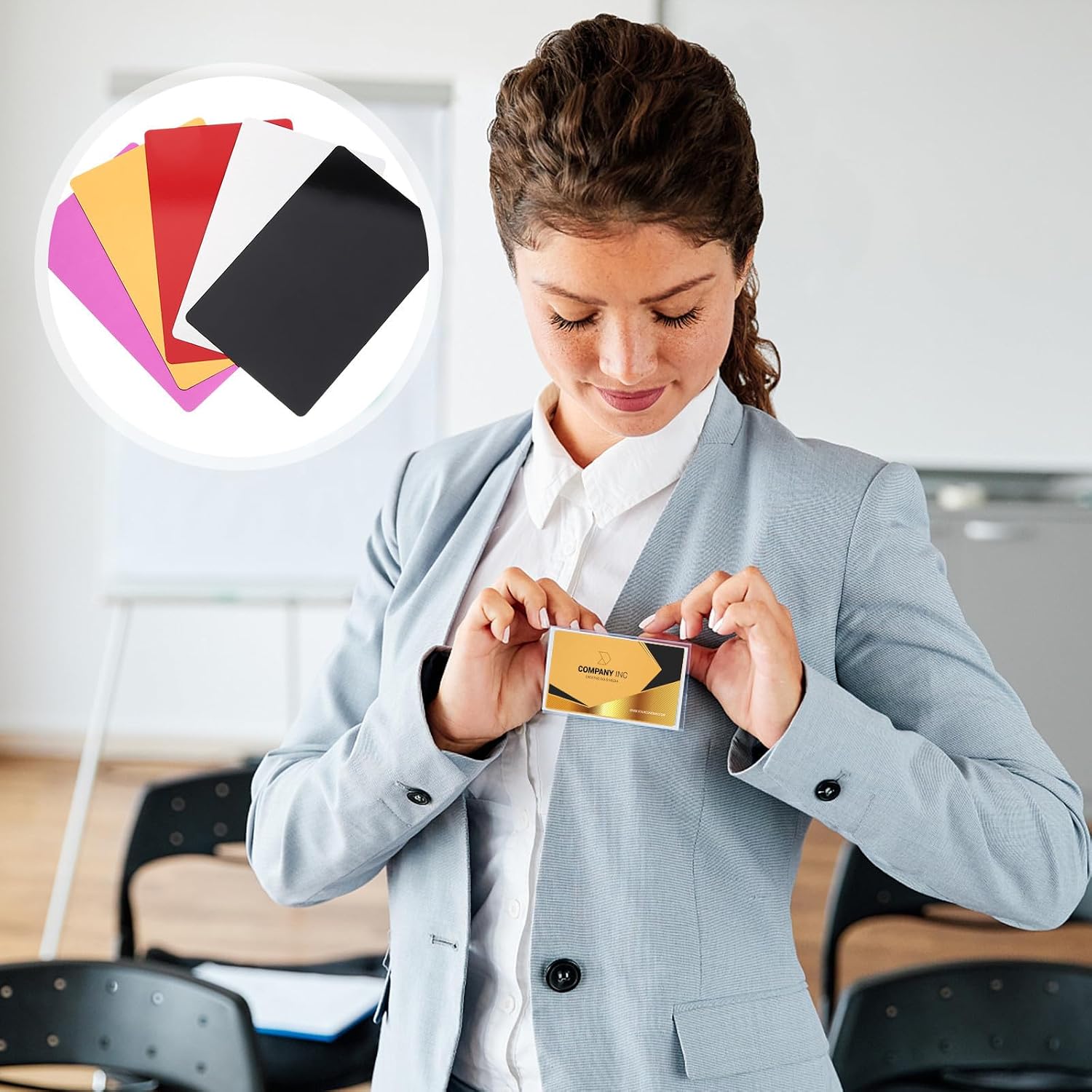 Blank Polished Business Engraving for 80pcs Cards, Aluminum Metal