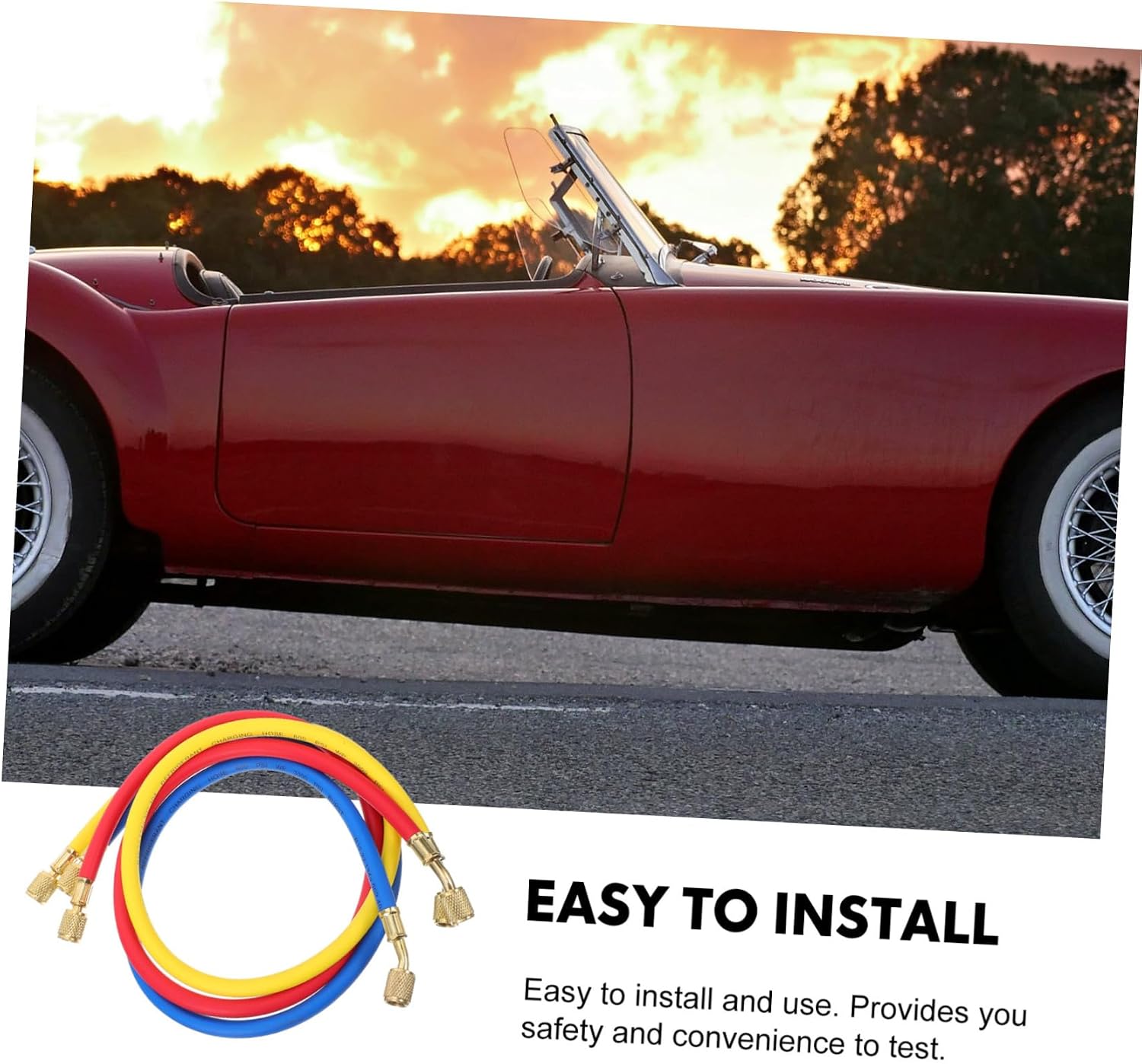 Outanaya Charging Hose for Car Durable Charging Hose with Sae Fittings Compatible with Psi Easy