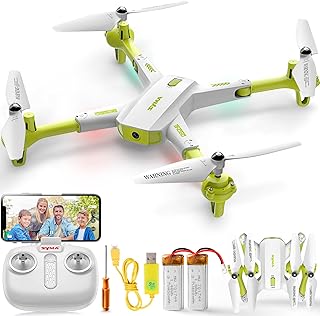 SYMA Drone with 1080P Camera for Adults and Kids,Foldable FPV Remote Control Quadcopter with Altitude Hold, One Key Start, 3D Flips,Speed Switch, 2 Batteries, Toys Gifts for Boys Girls