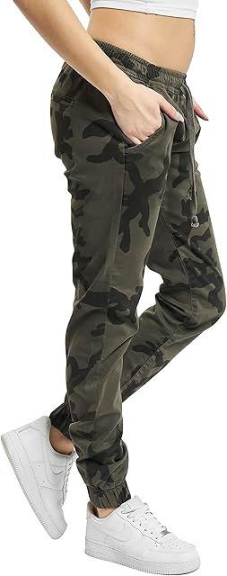 Urban Classics Damskie spodnie do biegania Camo - spodnie sportowe Kobiety