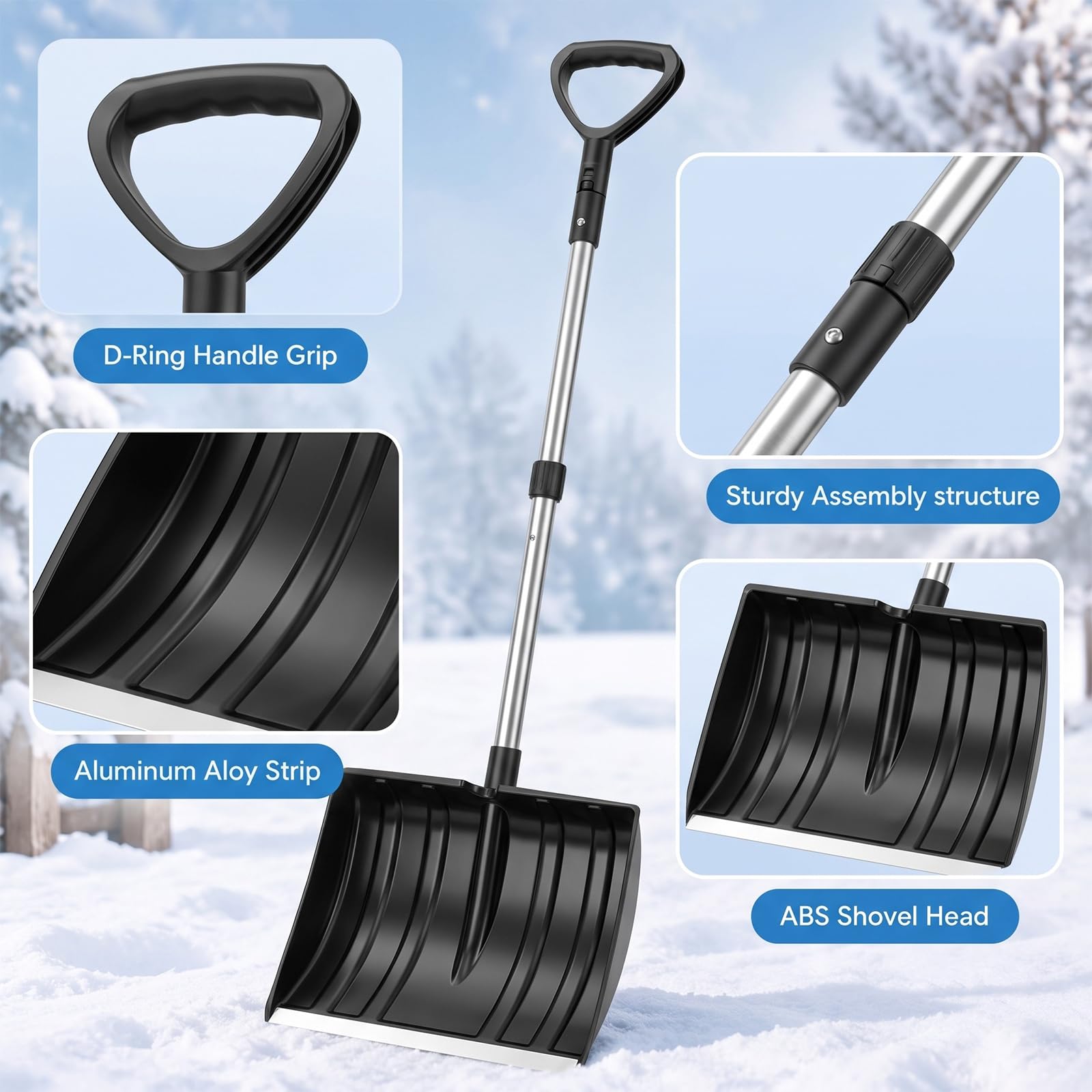Set di pala da neve e paletta da neve, larghezza 56 cm