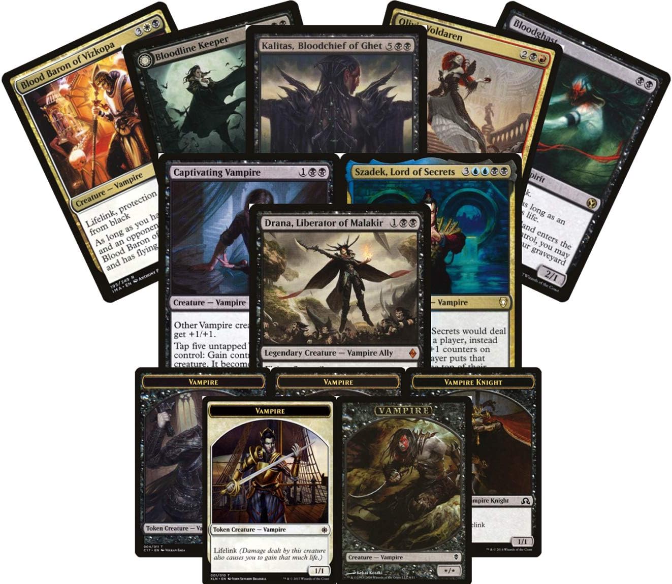 25 Magic Card Vampire Lot - 3 Rares/Mythics, 25+ Commons/Uncommons, and Foils!