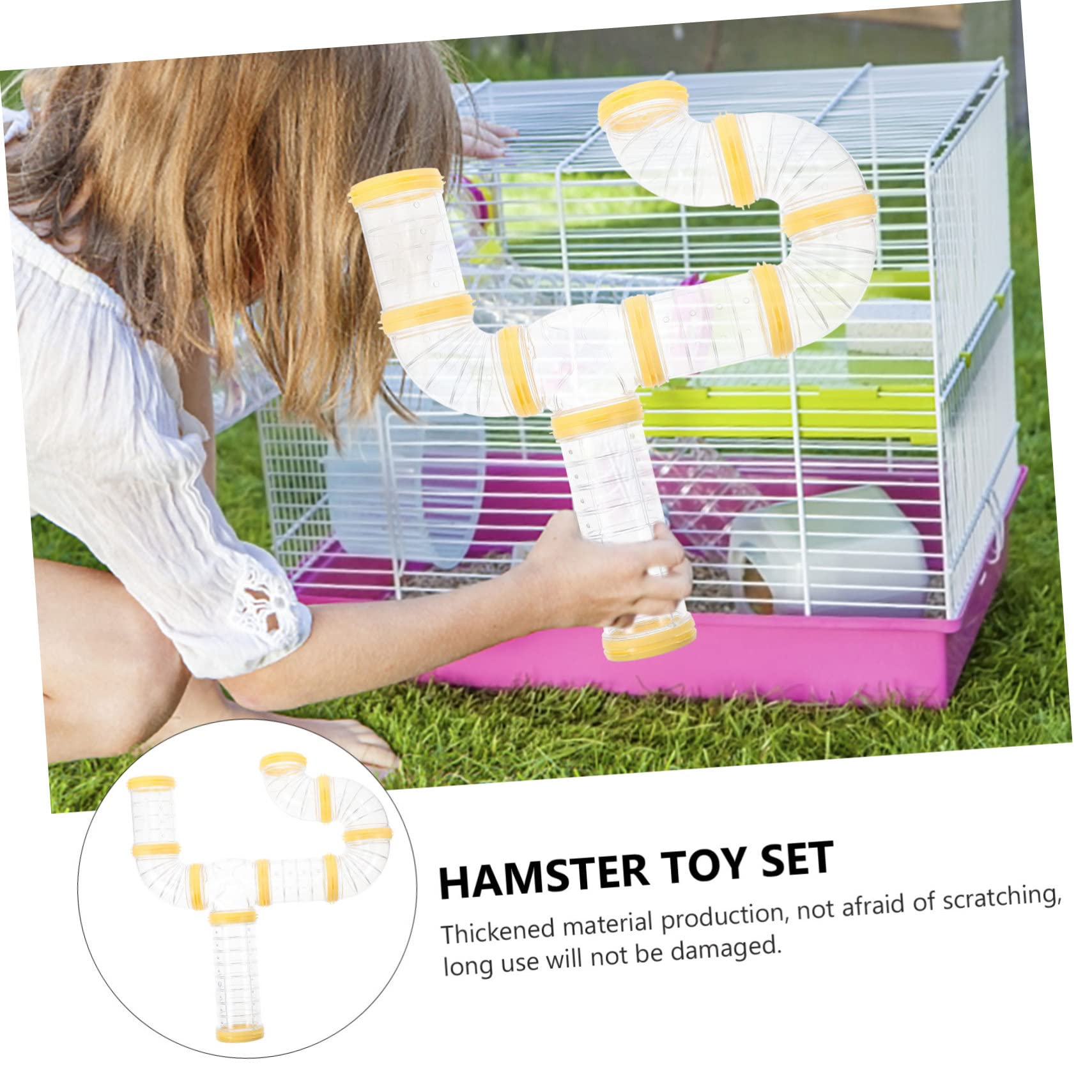 Toddmomy 3 Sätze DIY Hamsterröhren Set Teiliges Tunnelspielzeug für Hamsterkäfig Zubehör Langlebig Sicher Flexibel Kombinierbar Nagerspielzeug für Spielspaß im Käfig