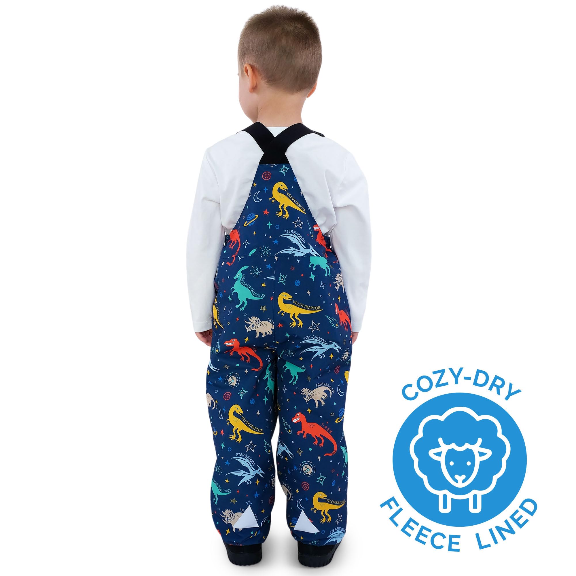 JAN & JUL Salopette de neige imperméable avec doublure en polaire pour tout-petits et enfants
