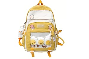 Kawaii Girls Pompompurin Backpack with Pins