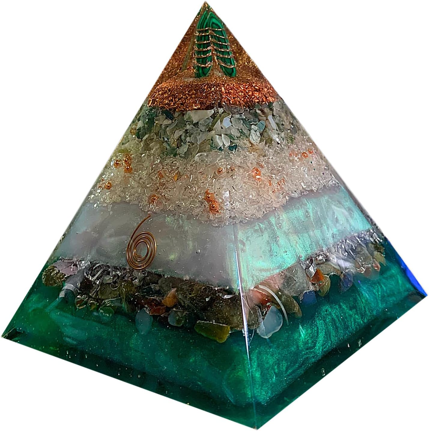 Abundance Orgone Harmonizer Pyramid over 6" tall - for personal and planetary prosperity