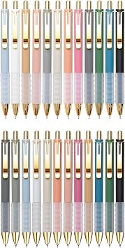 Linbsunne 12-count Ballpoint Pens1.0mm and 12-count Gel Pens0.5mm Black Ink