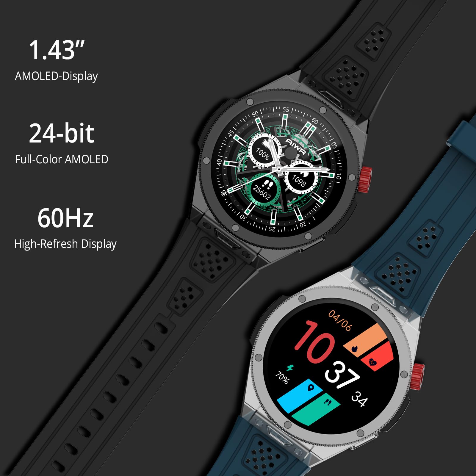 Cynex Key Snapklik.com : AIWR Cynex Smartwatch GPS, 5ATM Waterproof, 1.43” AMOLED ...