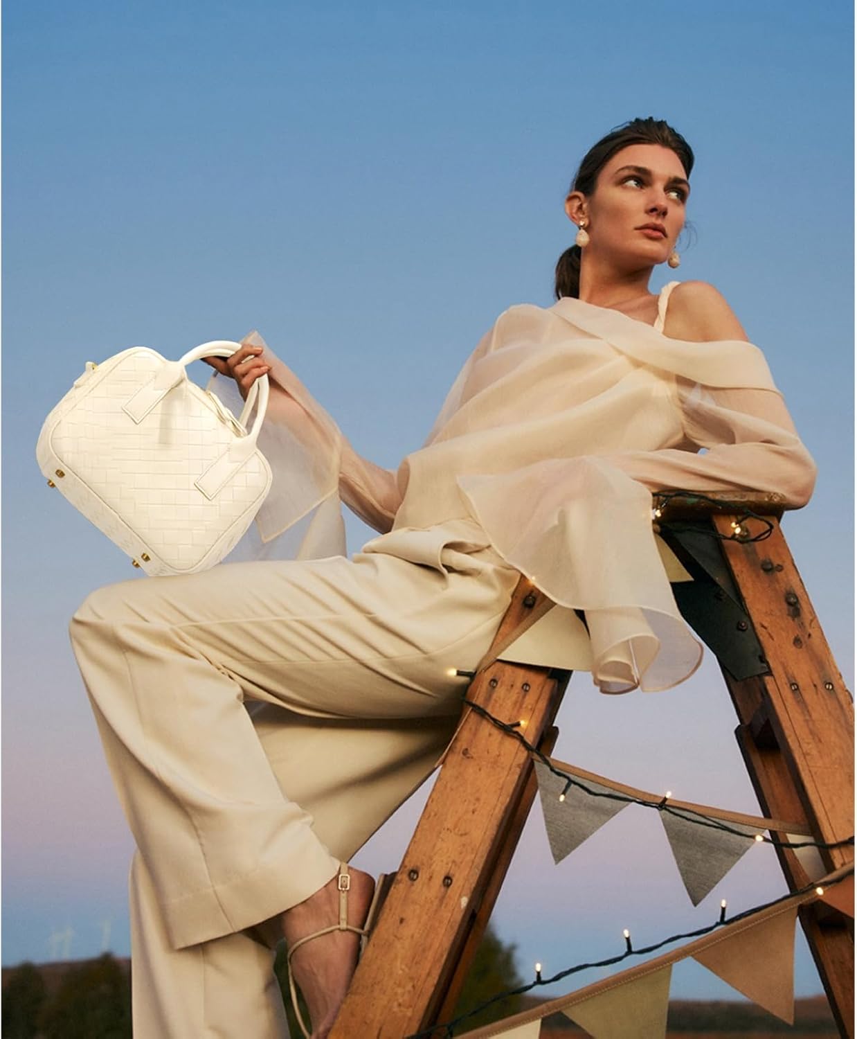 Woven Bag for Women Top Handle Satchel Handbag Crossbody Bag PU Leather Shoulder Bag Woven Purses for Women - Image 2