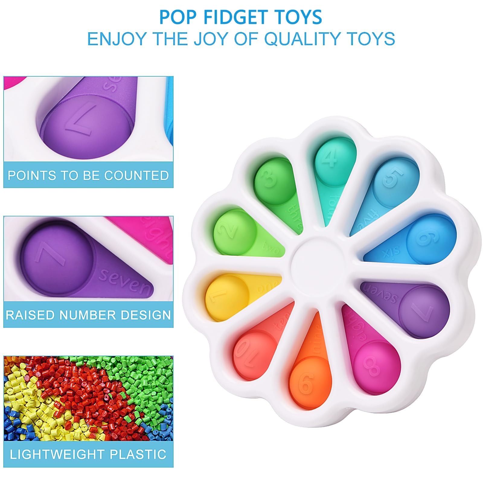 Jouet Sensoriel Pop It – Chenille En Silicone Alimentaire, Presser, Retourner – Motricité Fine, Anti-stress, Cadeau Autiste