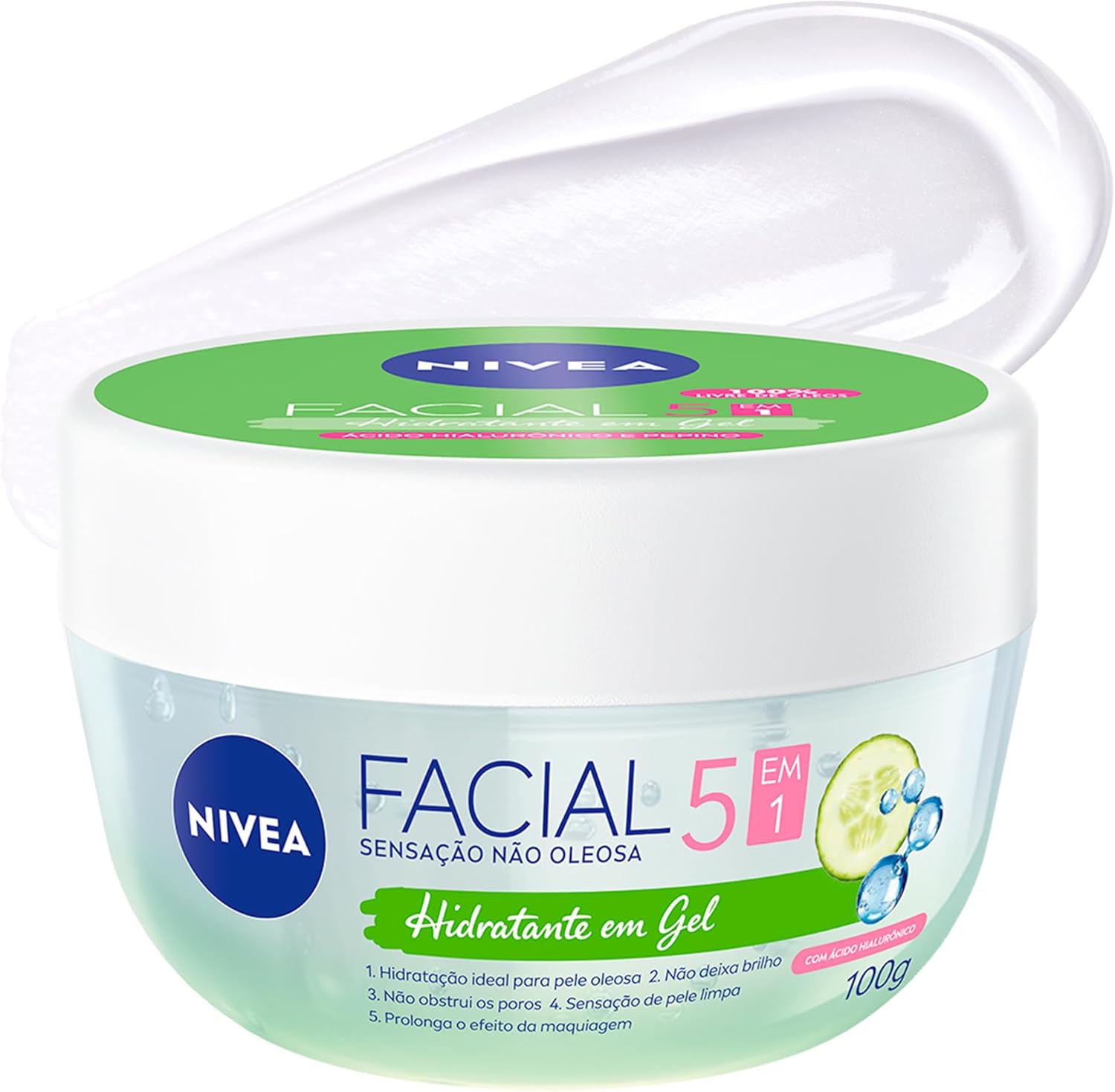 NIVEA Gel Facial 7 em 1 100g: Hidratação e Frescor 48h