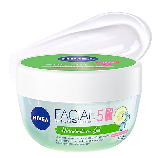 NIVEA Hidratante Facial em Gel Ultraleve 7 em 1 100g, Hidratação Intensa 48h, Prepara para Maquiagem, Sensação Refrescante, Cuidado Facial