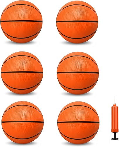 Miniatura 8 de Mini baloncesto de PVC de 5 pulgadas para mini aros de baloncesto de interior, de goma suave de 5 pulgadas para juegos de aro de baloncesto sobre la