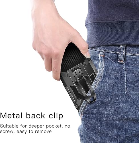 Miniatura 7 de ZMONE - Funda compatible con Oppo A54 4G con protector de pantalla de vidrio templado 2 unidades Funda protectora de grado militar a prueba de