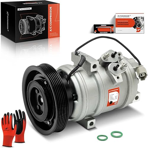 A-Premium AC Compressor with Clutch - Compatible with Acura MDX 2001-2002, Honda Odyssey 1999-2004 & Pilot 2003-2004