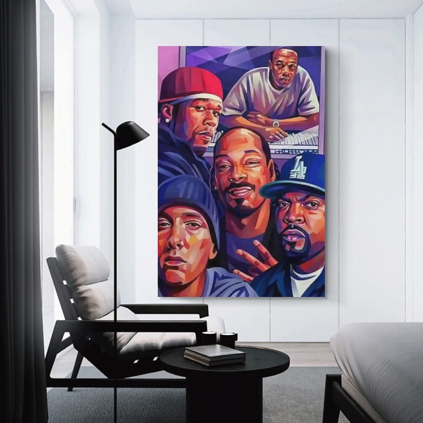 Poster artistico da parete con stampa artistica da parete con cantante rap hip hop all star (18), opera d'arte estetica per la stanza, 60 x 90 cm