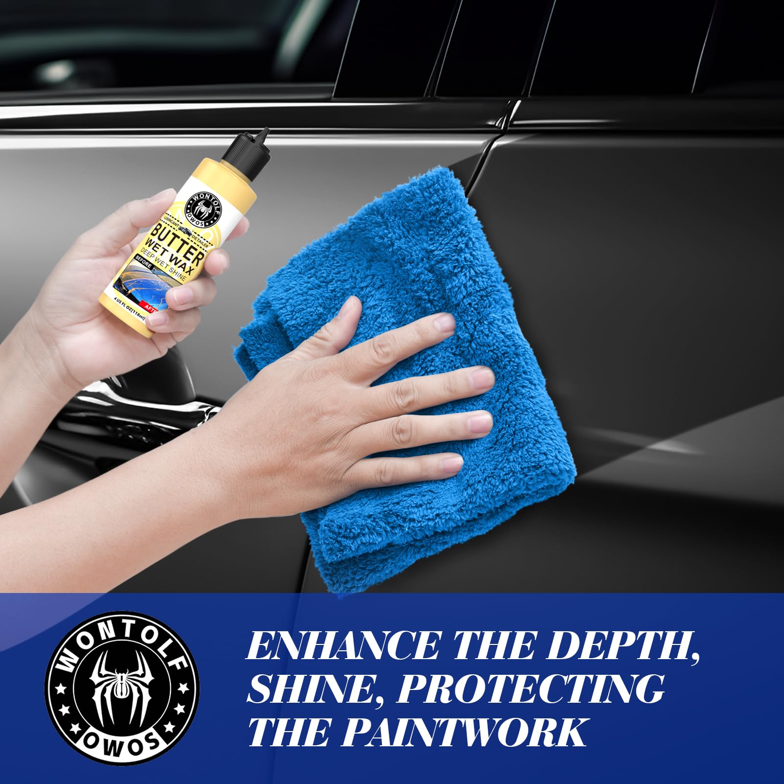 Barras de arcilla para coche, kit de lubricante sintético de arcilla Luber, jabón de lavado de coche, cera húmeda de mantequilla, guante de lavado, almohadillas de cera, toalla de microfibra para
