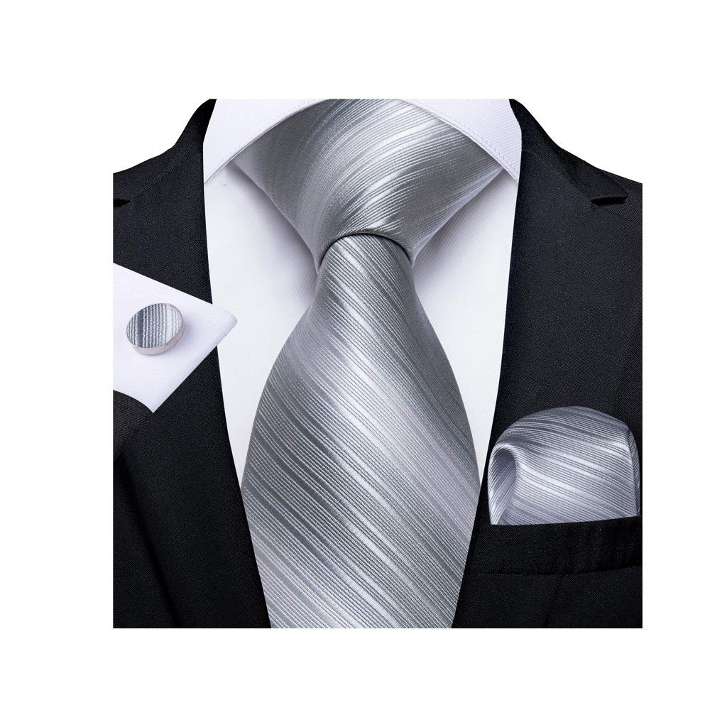 Corbatas de Negocios, Conjunto de puños de Boda de Seda for Hombre