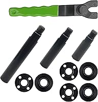 Vista 8 de Varilla de conexión de eje de extensión de amoladora angular de 5/8 "-11 con amoladora ajustable llave inglesa brida Kit de tuerca de brida